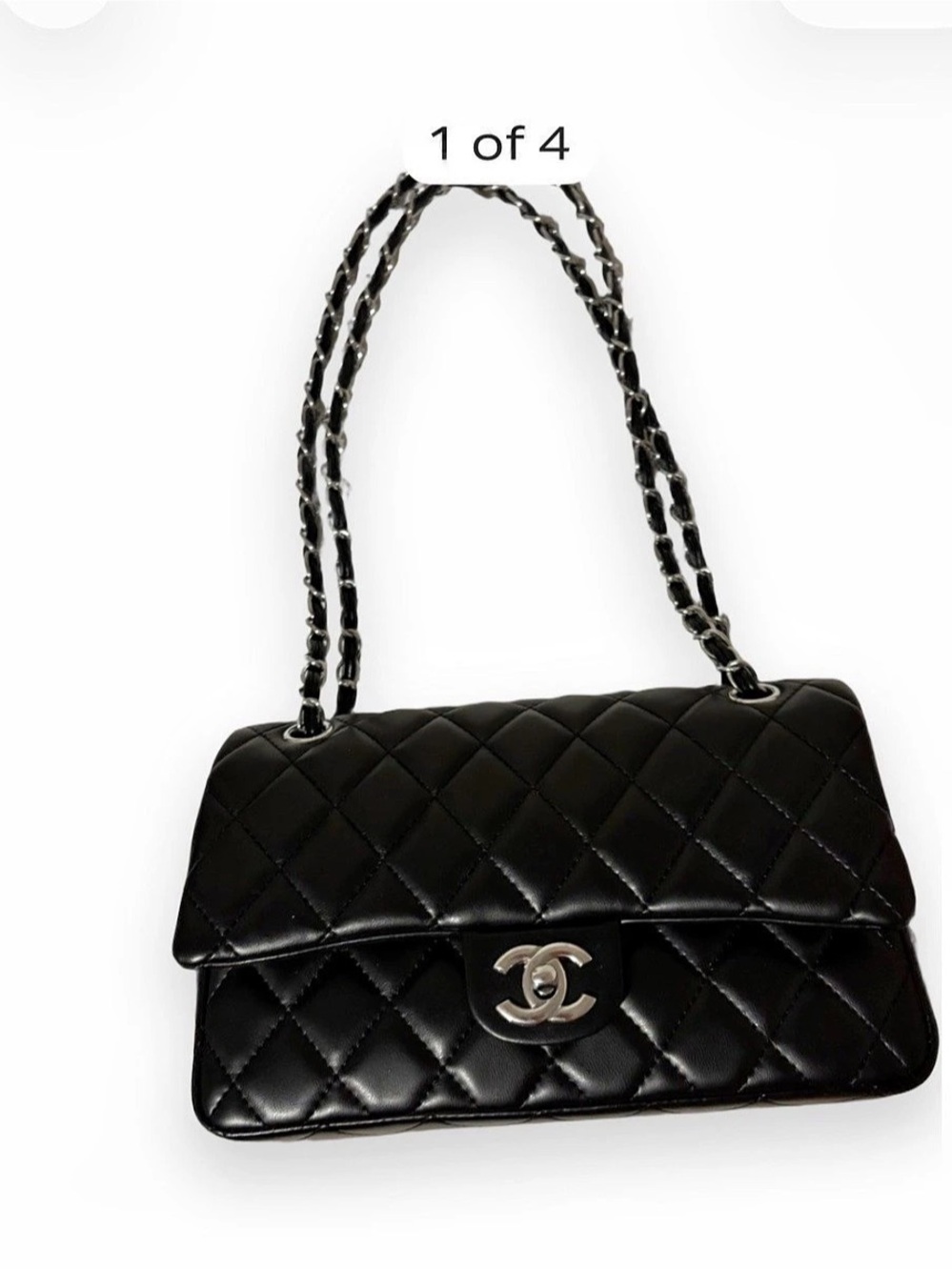 No brand Medium Classic Double Flap Bag in Black